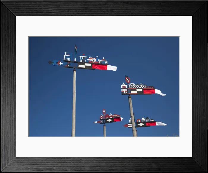 Framed Print : Lithuania, Western Lithuania, Curonian Spit, Nida, traditional Curonian weathervanes Framed Print : Lithuania, Western Lithuania, Curonian Spit, Nida, traditional Curonian weathervanes