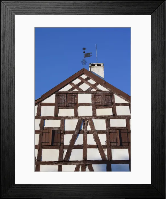 Framed Print : Lithuania, Western Lithuania, Klaipeda, Old Town, half-timbered house Framed Print : Lithuania, Western Lithuania, Klaipeda, Old Town, half-timbered house