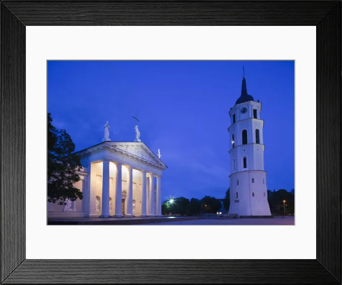 Framed Print : Lithuania, Vilnius, Vilnius Cathedral, evening Framed Print : Lithuania, Vilnius, Vilnius Cathedral, evening