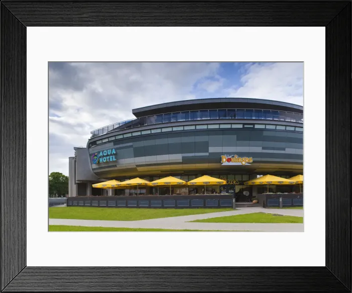 Framed Print : Lithuania, Southern Lithuania, Druskininkai, the Aqua Hotel and Aqua Park Framed Print : Lithuania, Southern Lithuania, Druskininkai, the Aqua Hotel and Aqua Park