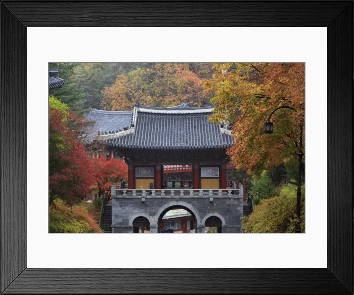 Framed Print : South Korea, Chungcheongbuk-do, Danyang, Sobaeksan National Park, Guin-sa temple complex