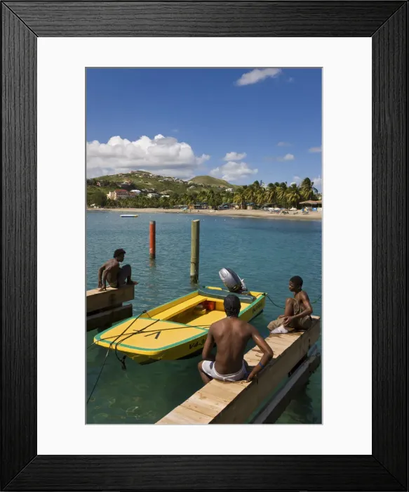 Framed Print : Caribbean, St Kitts and Nevis, St Kitts, Frigate Bay Beach Framed Print : Caribbean, St Kitts and Nevis, St Kitts, Frigate Bay Beach