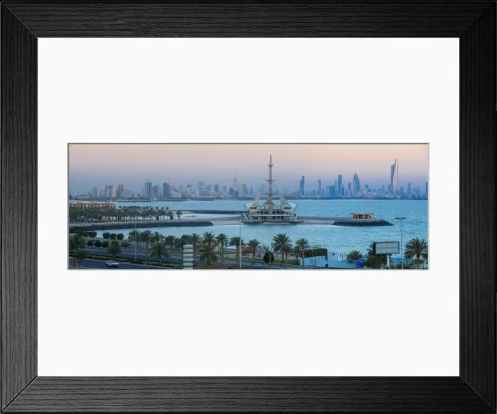 Framed Print : Kuwait, Kuwait City, Salmiya, Marina Waves Leisure complex - a three-storey leisure