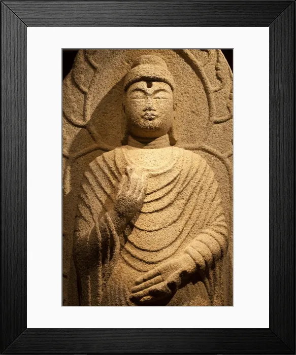 Framed Print : Korea, Gyeongsangbuk-do, Gyeongju, Gyeongju musuem, Bhudda from Mt Namsan Framed Print : Korea, Gyeongsangbuk-do, Gyeongju, Gyeongju musuem, Bhudda from Mt Namsan