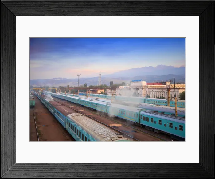 Framed Print : Kazakhstan, Almaty, Almaty Train Station Framed Print : Kazakhstan, Almaty, Almaty Train Station