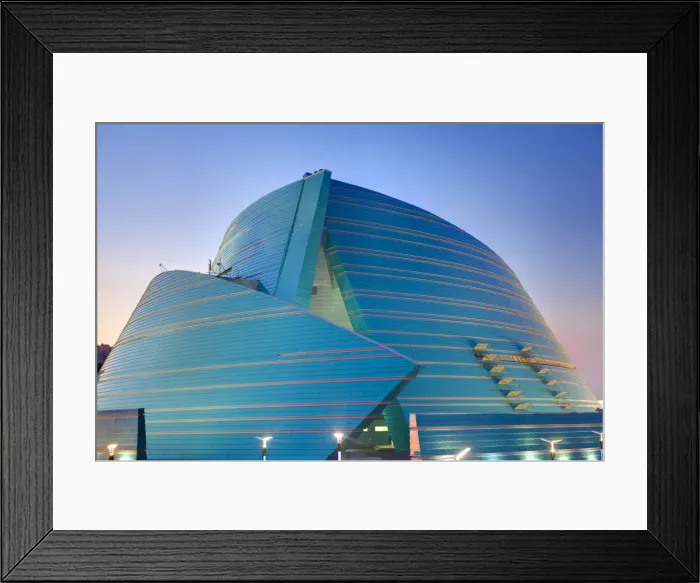 Framed Print : Kazakhstan, Astana, Central Concert Hall, designed like the petals of a flower Framed Print : Kazakhstan, Astana, Central Concert Hall, designed like the petals of a flower