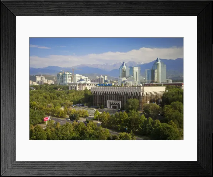 Framed Print : Kazakhstan, Almaty, View of square near Respublika Alangy looking towards Nurabank Framed Print : Kazakhstan, Almaty, View of square near Respublika Alangy looking towards Nurabank