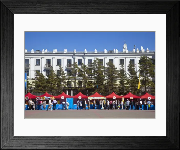 Framed Print : Kazakhstan, Astana, Country fair in the old city