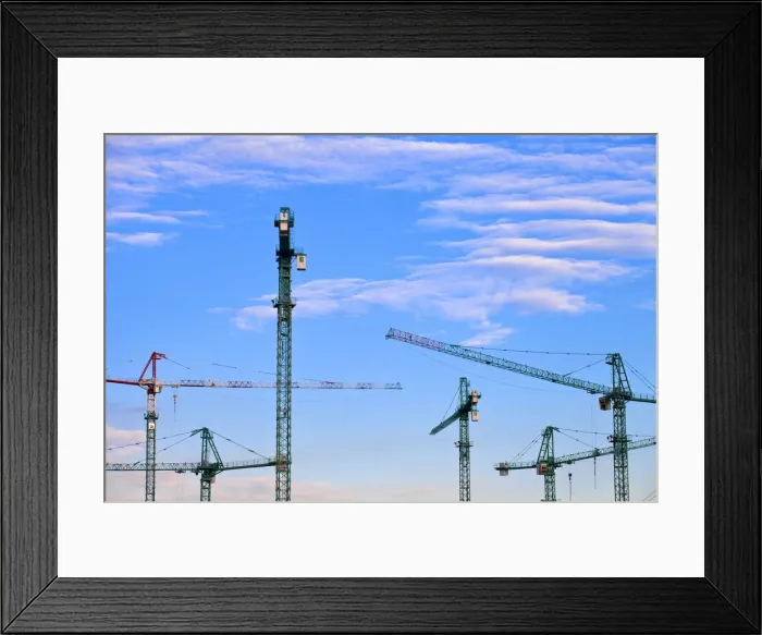 Framed Print : Kazakhstan, Astana, Cranes Framed Print : Kazakhstan, Astana, Cranes