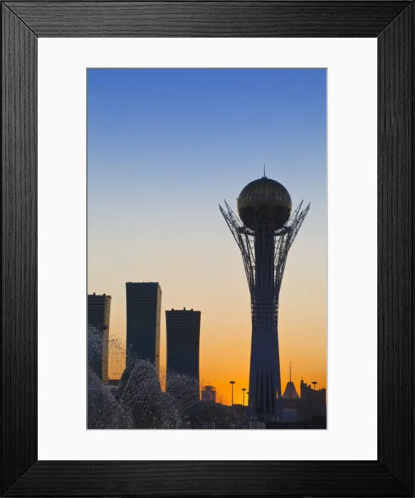 Framed Print : Kazakhstan, Astana, Nurzhol Bulvar - central boulevard, Bayterek Tower Framed Print : Kazakhstan, Astana, Nurzhol Bulvar - central boulevard, Bayterek Tower