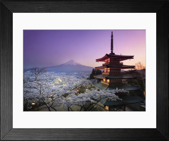 Framed Print : Japan, Yamanashi Prefecture, Fuji-Yoshida, Chureito Pagoda, Mt Fuji and Cherry Blossoms Framed Print : Japan, Yamanashi Prefecture, Fuji-Yoshida, Chureito Pagoda, Mt Fuji and Cherry Blossoms