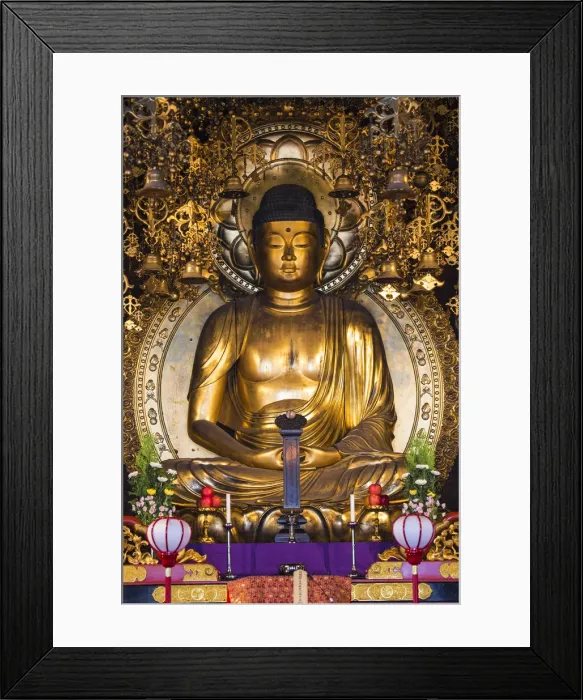 Framed Print : Japan, Kyoto, Higashiyama district, Chion-In Temple, Amidado hall, Image of Amitabha Framed Print : Japan, Kyoto, Higashiyama district, Chion-In Temple, Amidado hall, Image of Amitabha