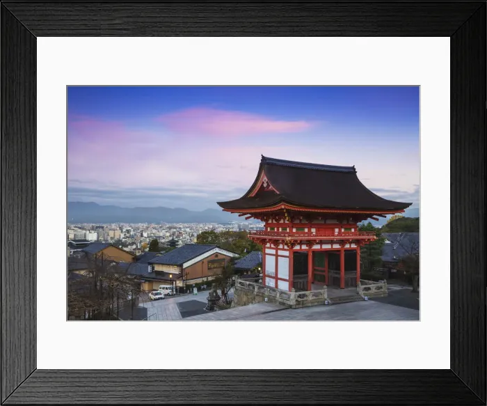 Framed Print : Japan, Kyoto, Higashiyama District, Kiyomizu-dera Temple, The Deva gate