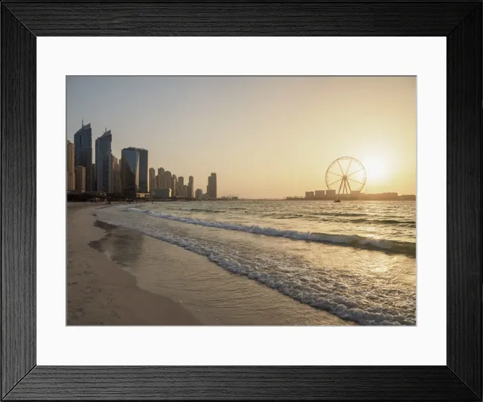 Framed Print : Dubai Marina JBR Beach, Dubai, United Arab Emirates