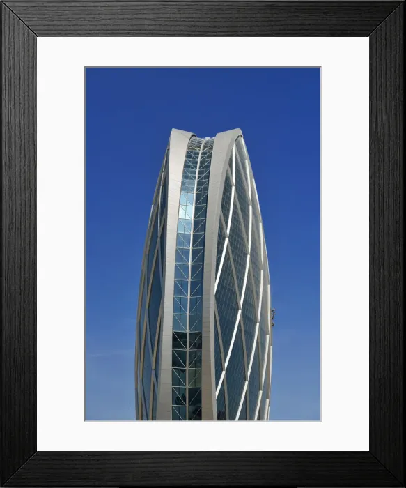 Framed Print : The Coin building Aldar headquarters, one of the largest real estate companies in Framed Print : The Coin building Aldar headquarters, one of the largest real estate companies in