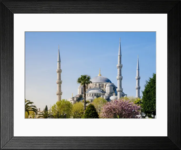 Framed Print : Blue Mosque in spring, Istanbul, Turkey Framed Print : Blue Mosque in spring, Istanbul, Turkey