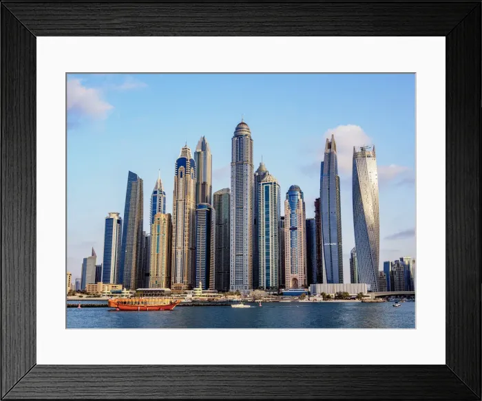 Framed Print : Dubai Marina, Dubai, United Arab Emirates