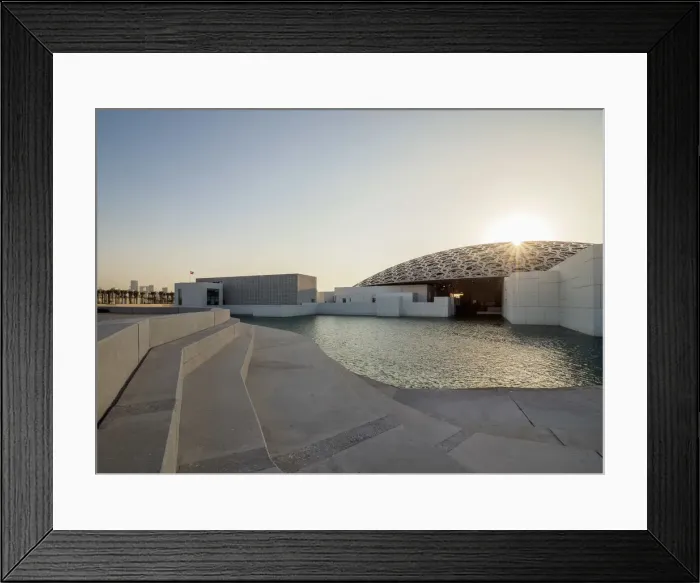 Framed Print : Louvre Museum at sunset, Abu Dhabi, United Arab Emirates Framed Print : Louvre Museum at sunset, Abu Dhabi, United Arab Emirates
