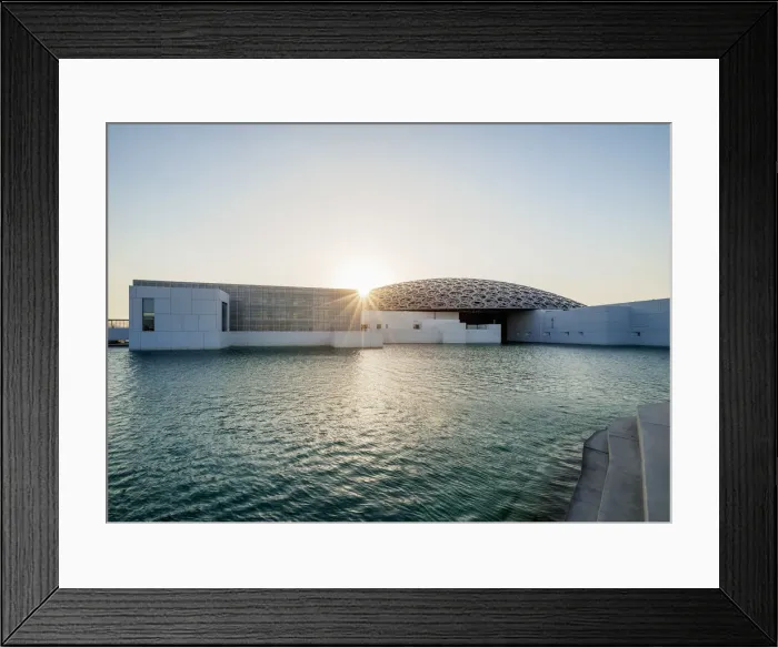 Framed Print : Louvre Museum at sunset, Abu Dhabi, United Arab Emirates Framed Print : Louvre Museum at sunset, Abu Dhabi, United Arab Emirates
