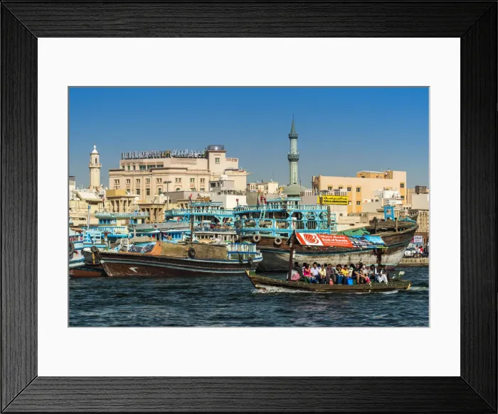 Framed Print : View over Deira district from across the creek, Dubai, United Arab Emirates Framed Print : View over Deira district from across the creek, Dubai, United Arab Emirates