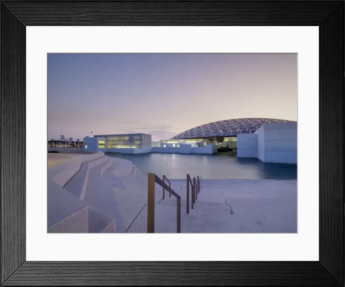 Framed Print : Louvre Museum at dusk, Abu Dhabi, United Arab Emirates Framed Print : Louvre Museum at dusk, Abu Dhabi, United Arab Emirates
