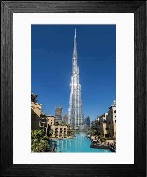 Framed Print : Low angle view of Burj Khalifa skyscraper, Dubai, United Arab Emirates