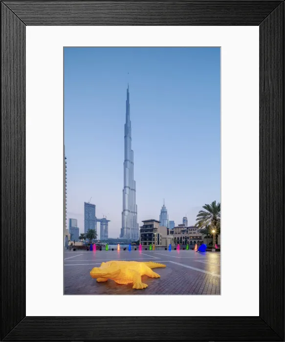 Framed Print : Burj Khalifa Skyscraper at twilight, Downtown, Dubai, United Arab Emirates Framed Print : Burj Khalifa Skyscraper at twilight, Downtown, Dubai, United Arab Emirates