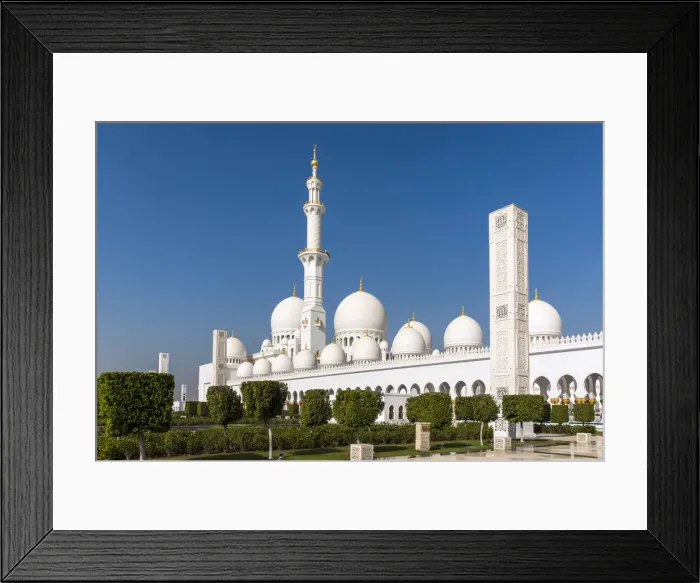 Framed Print : Sheikh Zayed Mosque, Abu Dhabi, United Arab Emirates