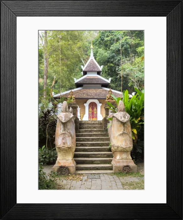 Framed Print : South East Asia, Thailand, Lanna, Chiang Mai, Doi Suthep, Wat Pha Lat - a Burmese Framed Print : South East Asia, Thailand, Lanna, Chiang Mai, Doi Suthep, Wat Pha Lat - a Burmese