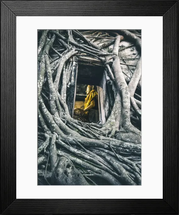 Framed Print : Wat Bang Kung, Samut Songkhram, Bangkok, Thailand