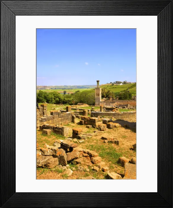 Framed Print : The Ruins of Chellah with Minaret, Rabat, Morocco, North Africa Framed Print : The Ruins of Chellah with Minaret, Rabat, Morocco, North Africa