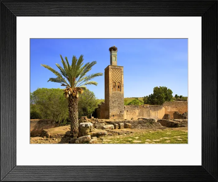Framed Print : The Ruins of Chellah with Minaret, Rabat, Morocco, North Africa Framed Print : The Ruins of Chellah with Minaret, Rabat, Morocco, North Africa