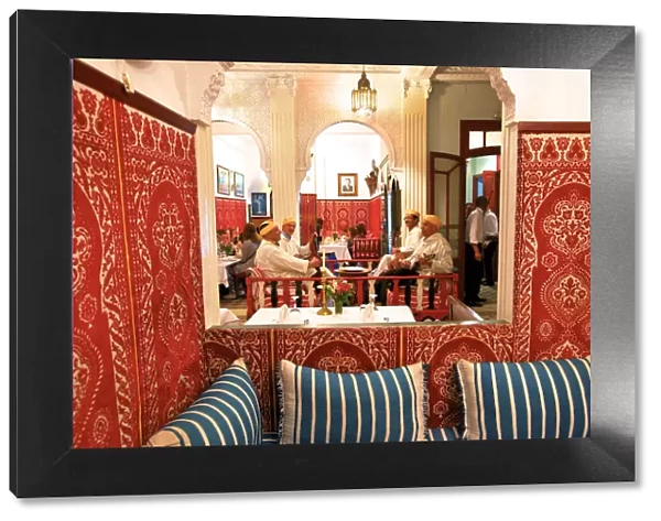 Traditional Moroccan Musicians Performing in a Restaurant, Tangier, Morocco, North Africa