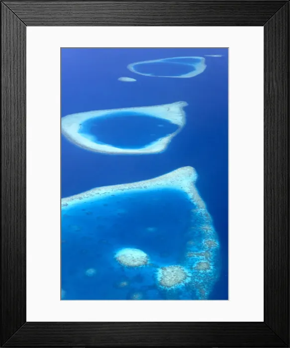 Framed Print : Maldives, Aerial View of Islands and Atolls Framed Print : Maldives, Aerial View of Islands and Atolls