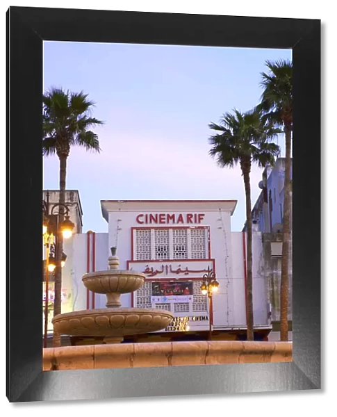 Cinema Rif at Dusk, Grand Socco, Tangier, Morocco, North Africa