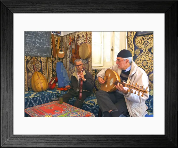 Framed Print : Andalusian Musicians at Les Fils Du Detroit Cafe, Tangier, Morocco, North Africa Framed Print : Andalusian Musicians at Les Fils Du Detroit Cafe, Tangier, Morocco, North Africa