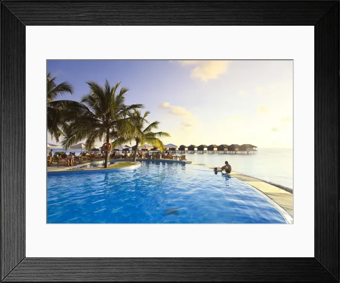 Framed Print : Maldives, Faafu Atoll, Filitheyo Island, Luxury Resort Framed Print : Maldives, Faafu Atoll, Filitheyo Island, Luxury Resort