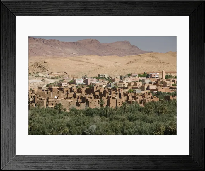Framed Print : Morocco, Todra Gorge Area, Tinerhir, Town View & Palmerie Date Forest Framed Print : Morocco, Todra Gorge Area, Tinerhir, Town View & Palmerie Date Forest