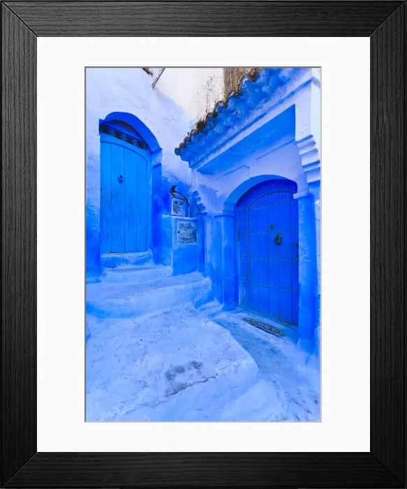 Framed Print : Morocco, Rif Mountains, Chefchaouen, Medina Framed Print : Morocco, Rif Mountains, Chefchaouen, Medina