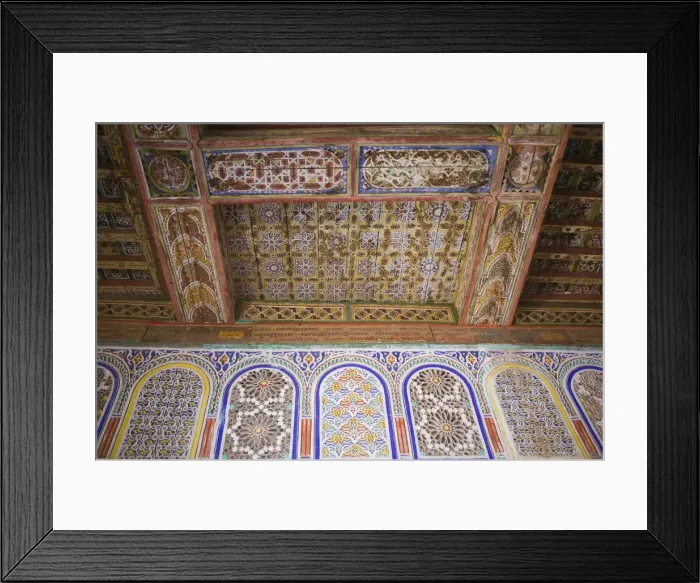 Framed Print : Morocco, South of the High Atlas, Ouarzazate, Taourirt Kasbah / Ornate Ceiling Framed Print : Morocco, South of the High Atlas, Ouarzazate, Taourirt Kasbah / Ornate Ceiling