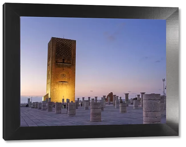 Morocco, Rabat, Hassan Tower