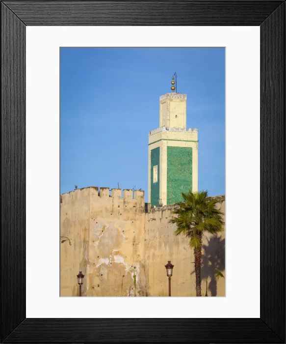 Framed Print : Minoret & walls of the Royal Complex, Medina, Meknes, Morocco, North Africa, Africa, RF Framed Print : Minoret & walls of the Royal Complex, Medina, Meknes, Morocco, North Africa, Africa, RF