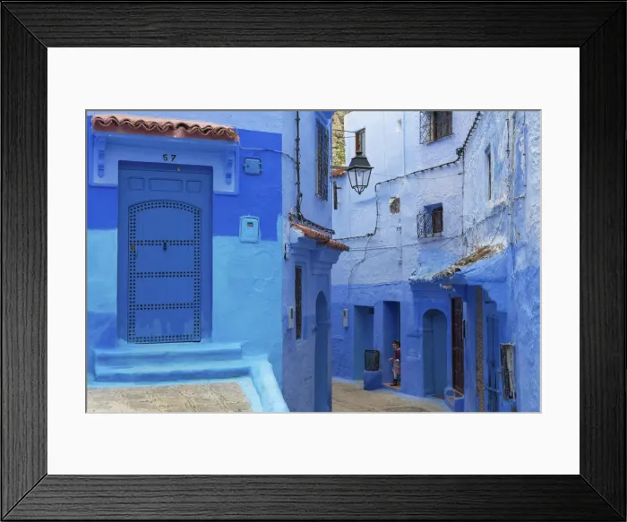 Framed Print : Medina, old town, Chefchaouen, Chaouen, Morocco