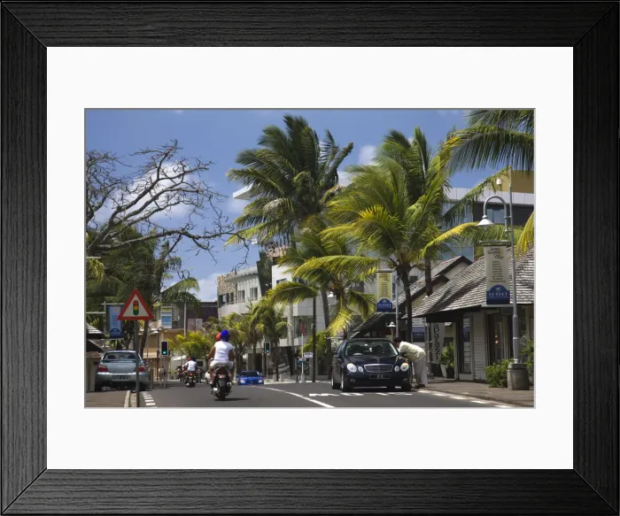Framed Print : Mauritius, North Mauritius, Grand Baie, central Grand Baie town Framed Print : Mauritius, North Mauritius, Grand Baie, central Grand Baie town