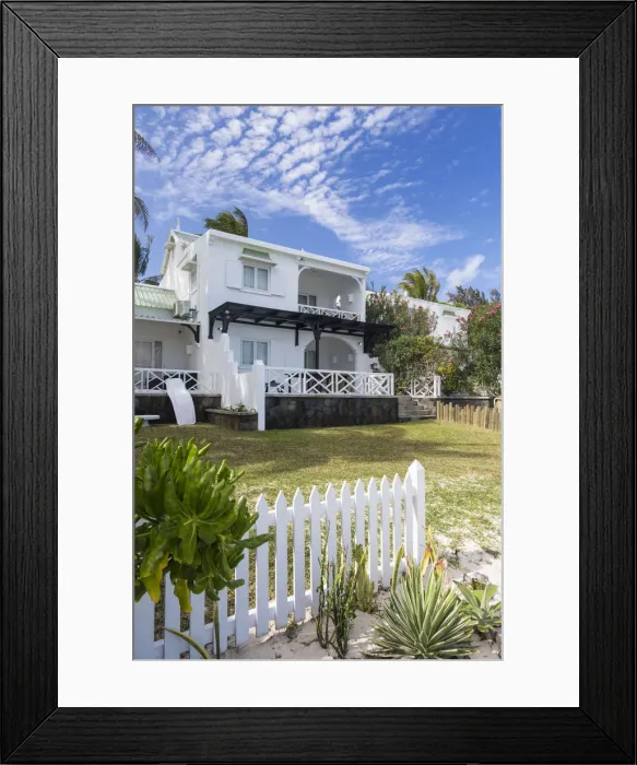 Framed Print : Beachfront villa, Trou D eau Douce, Flacq, East Coast, Mauritius