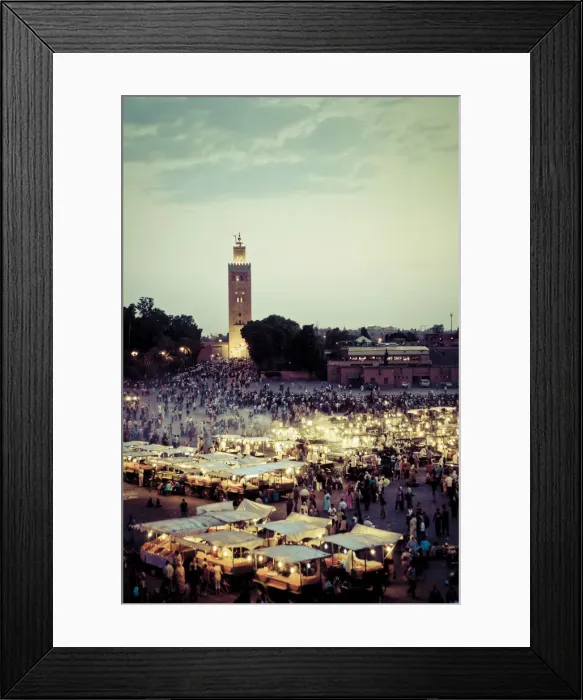 Framed Print : Morocco, Marrakech, Djemaa el-Fna Square Framed Print : Morocco, Marrakech, Djemaa el-Fna Square