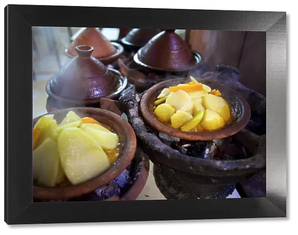 Tagines cooking, Marrakech, Morocco, North Africa