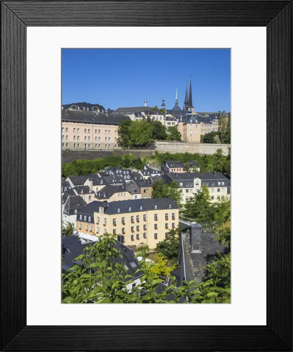 Framed Print : Luxembourg, Luxembourg City, View of Saint Esprit Plateau, The Corniche (Chemin de Framed Print : Luxembourg, Luxembourg City, View of Saint Esprit Plateau, The Corniche (Chemin de