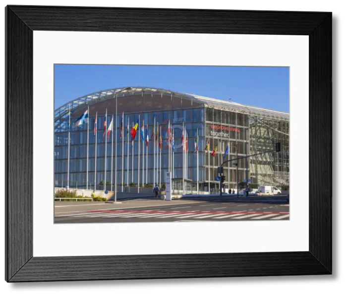 Framed Print : Luxembourg, Luxembourg City, European Investment Bank by English architect, Sir Denys Framed Print : Luxembourg, Luxembourg City, European Investment Bank by English architect, Sir Denys