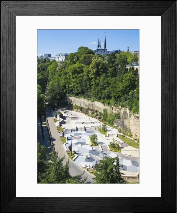Framed Print : Luxembourg, Luxembourg City, Petrusse Park, Skate park Framed Print : Luxembourg, Luxembourg City, Petrusse Park, Skate park
